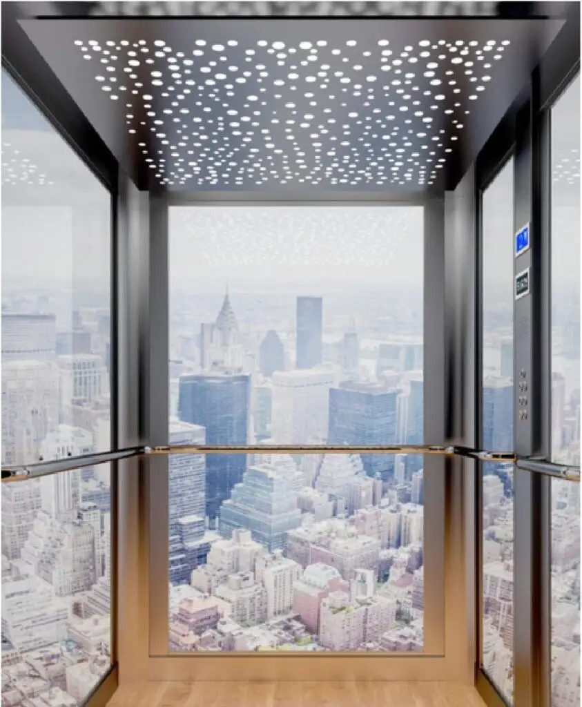 Chronos lift car, Crystal line