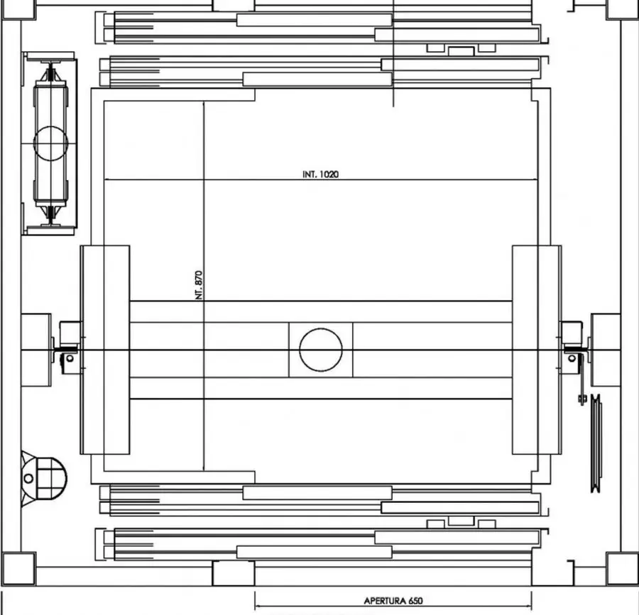 Pianta tipo: Tradizionale elettrico 630/1.600 kg