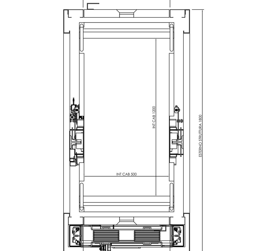 Pianta tipo: MRL a ponte 350 kg
